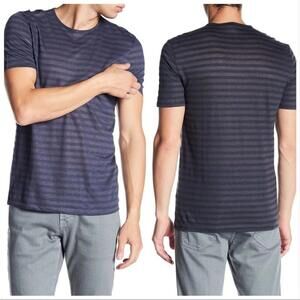 John Varvatos MOTT CREW Striped Linen Tee Size XXL Minimalist Fit